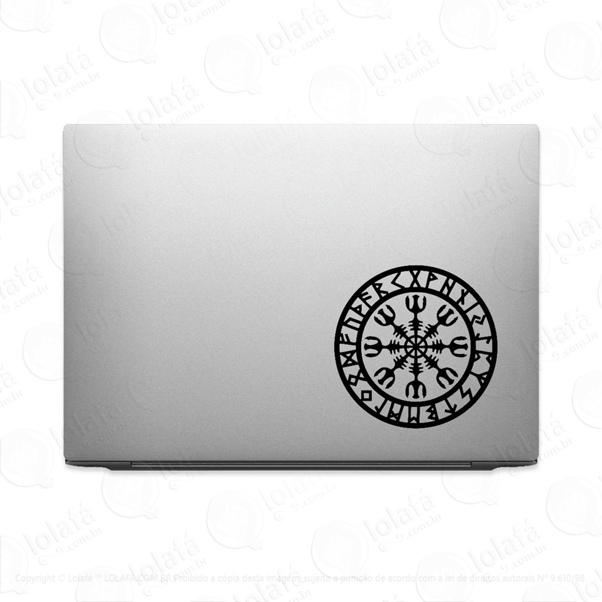 Adesivo Para Notebook Aegishjalmur Viking Mod:2469
