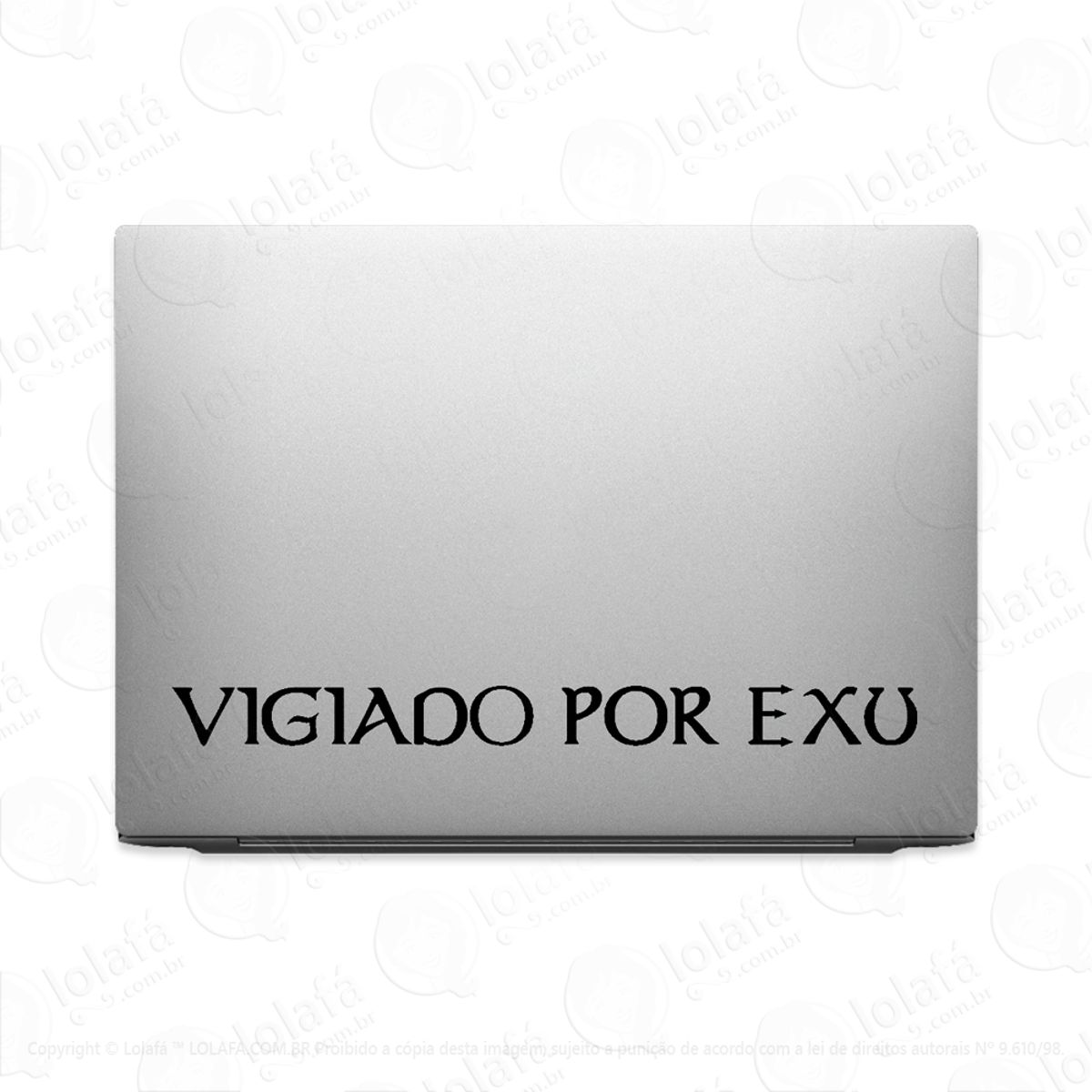 Adesivo Tablet Notebook Pc Vigiado Por Exu Candomblé Umbanda Mod:2470