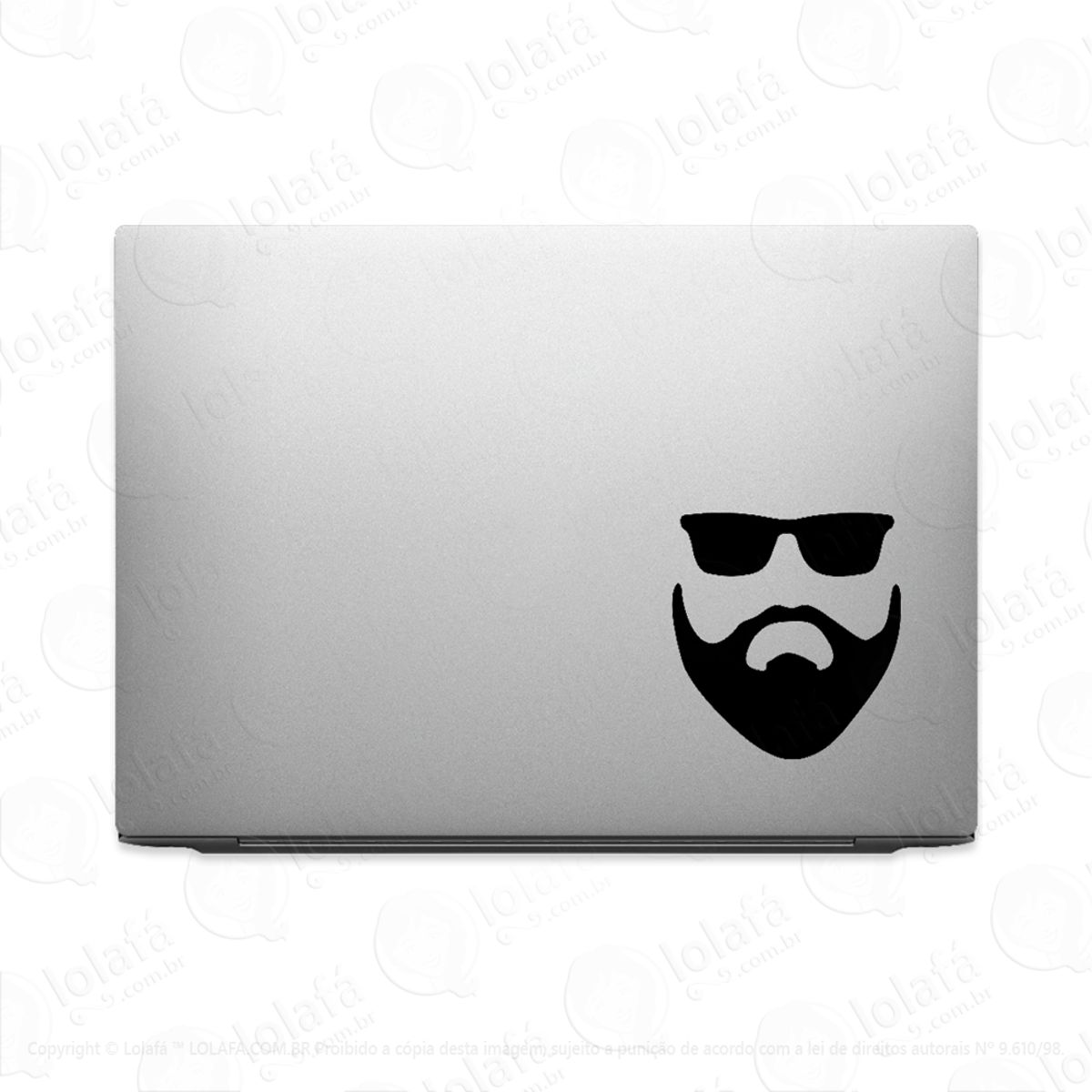 Adesivo Para Notebook Homem Barbudo Barba Mod:2481
