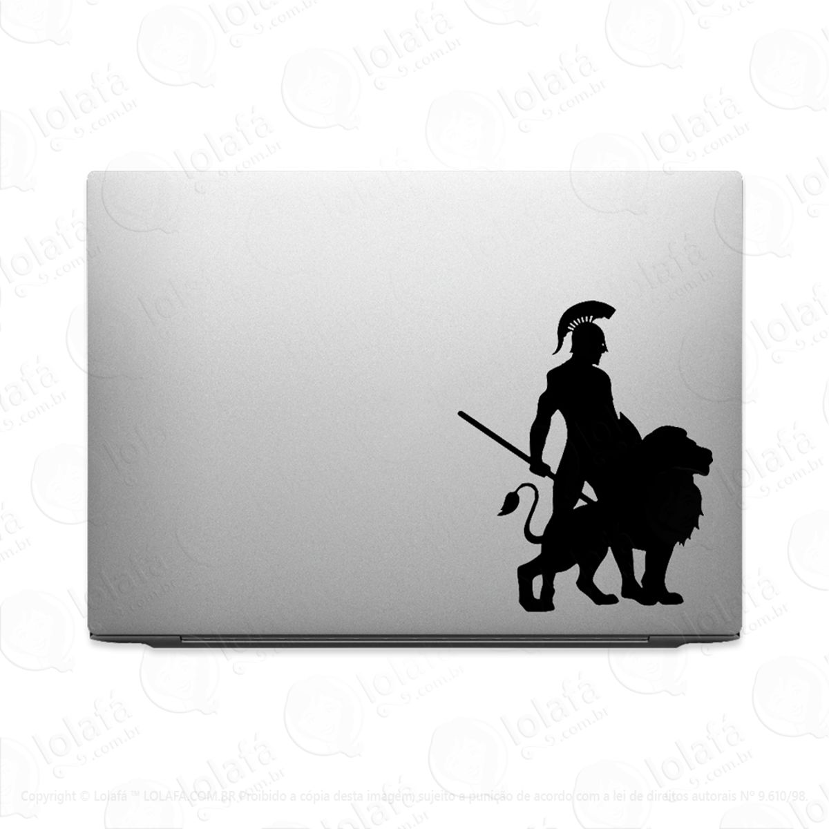 Adesivo Tablet Notebook Pc Gladiador Romano Leão Mod:2482