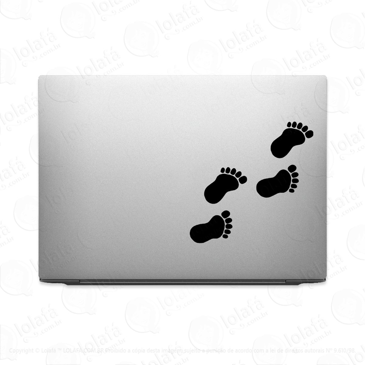 Adesivo Tablet Notebook Pc Pegadas Pés Humanos Mod:2484