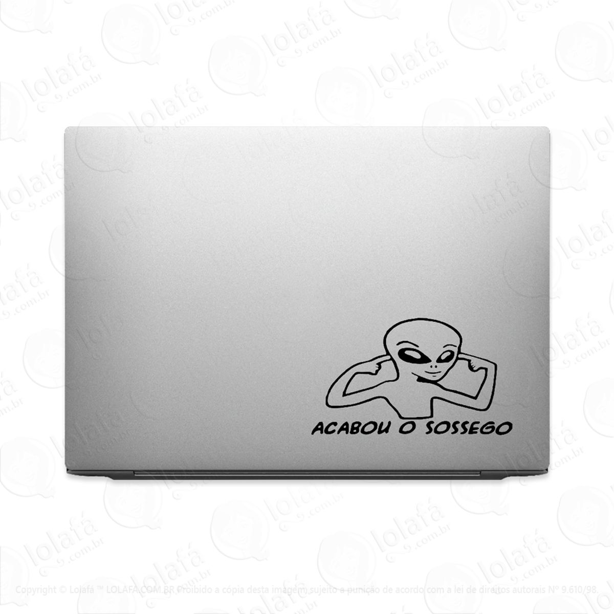 Adesivo Para Notebook E.t Acabou O Sossego! Mod:2487