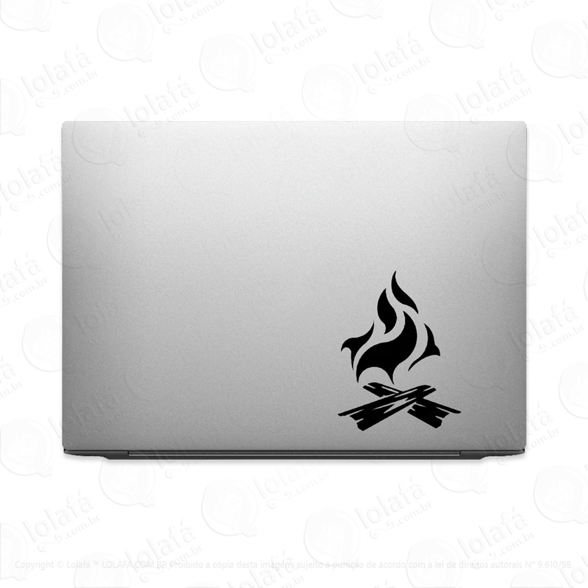 Adesivo Para Notebook Fogo De Fogueira Mod:2493