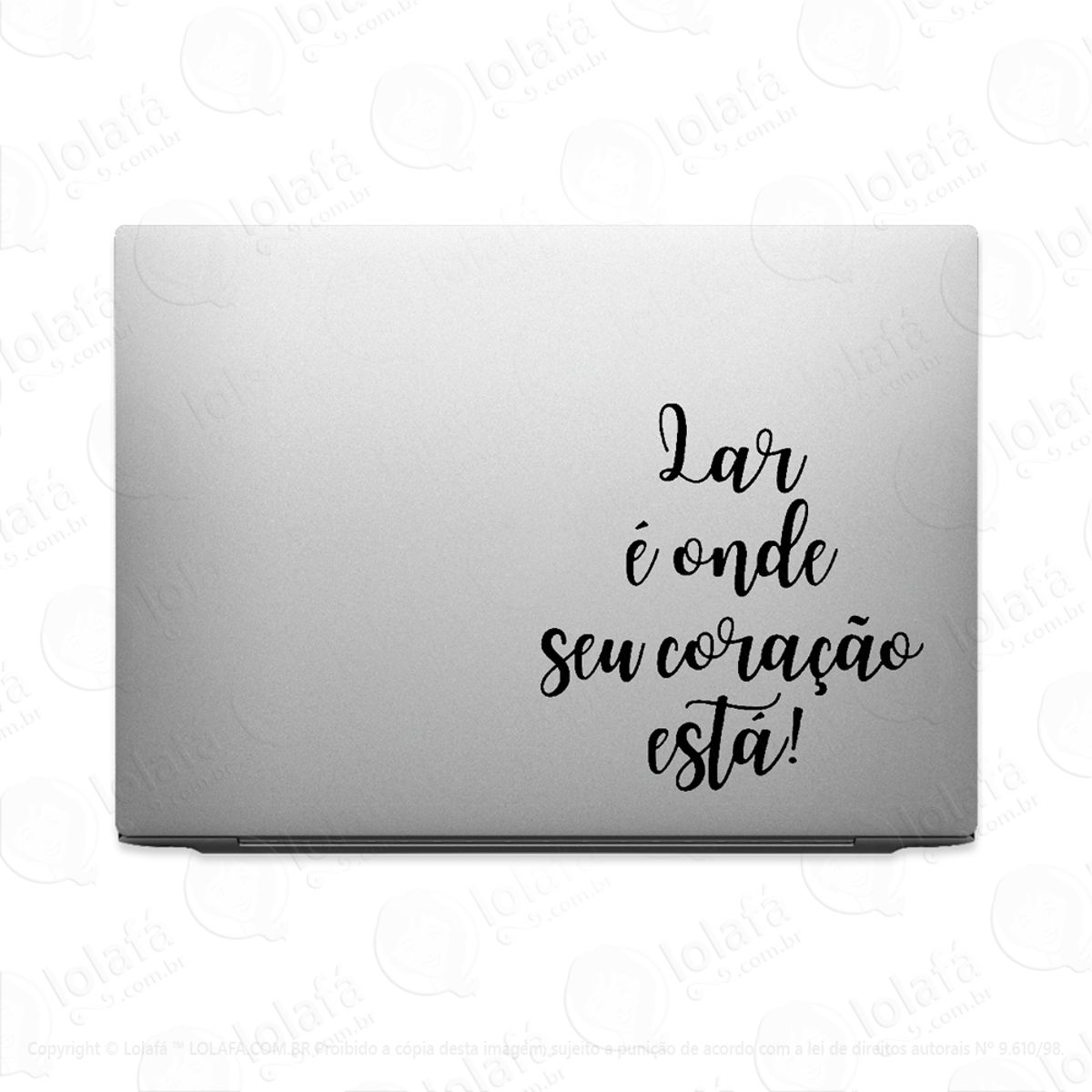 Adesivo Para Notebook Frase Lar É Onde Seu Coração Está Mod:2503