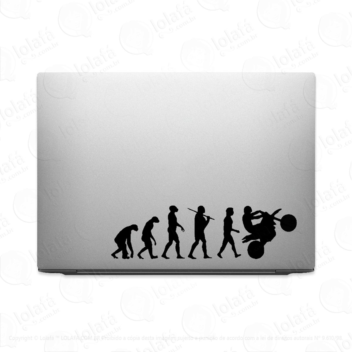 Adesivo Para Notebook Evolução Moto Capacete Trilha Mod:2509