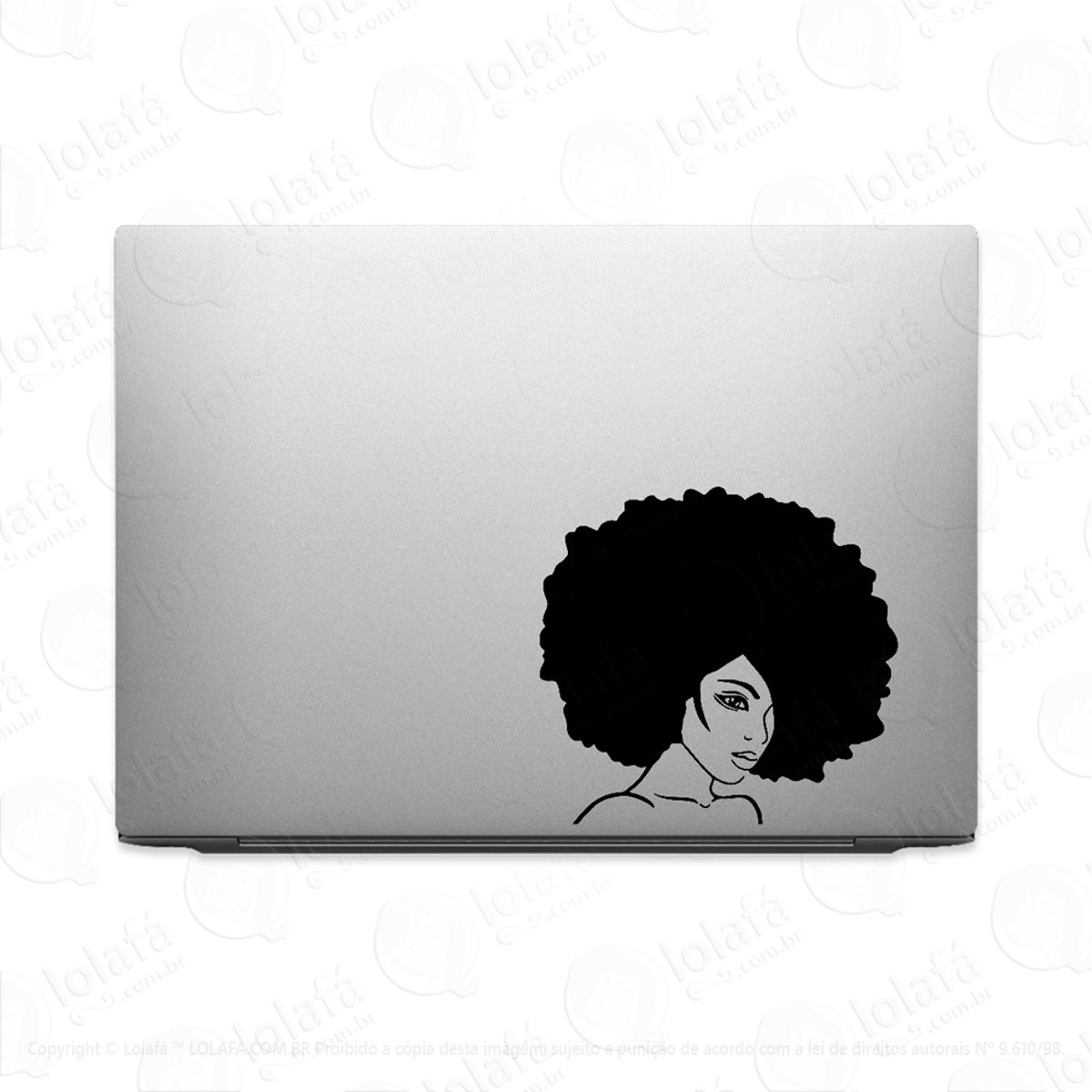 Adesivo Tablet Notebook Pc Mulher Cabelo Black Power Mod:2529
