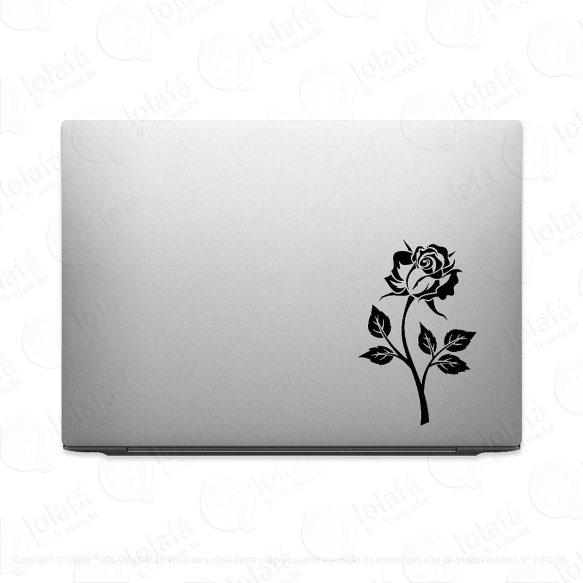 Adesivo Para Notebook Flor De Rosa Mod:2541