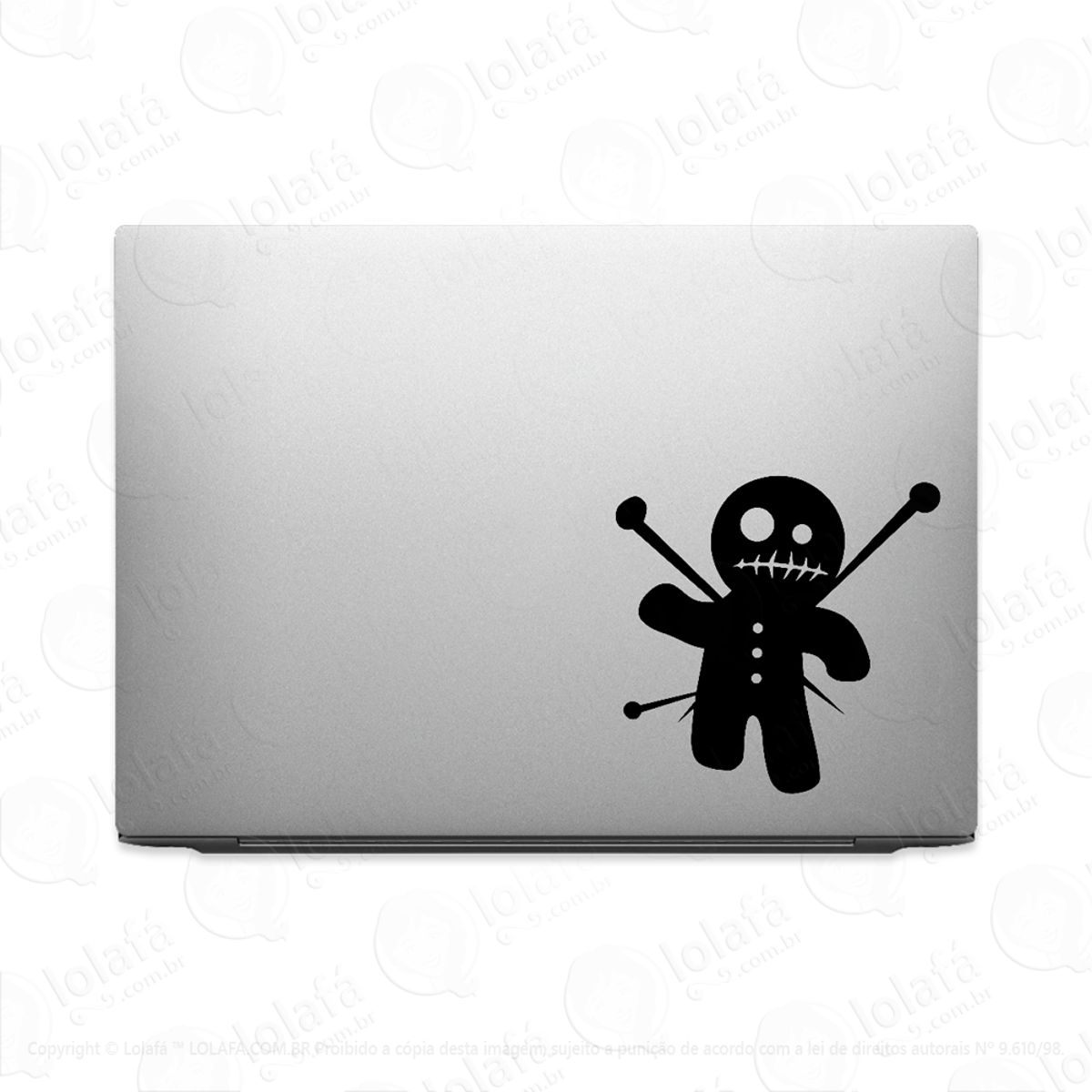 Adesivo Para Notebook Vodu Boneco Voodoo Agulhas Mod:2582