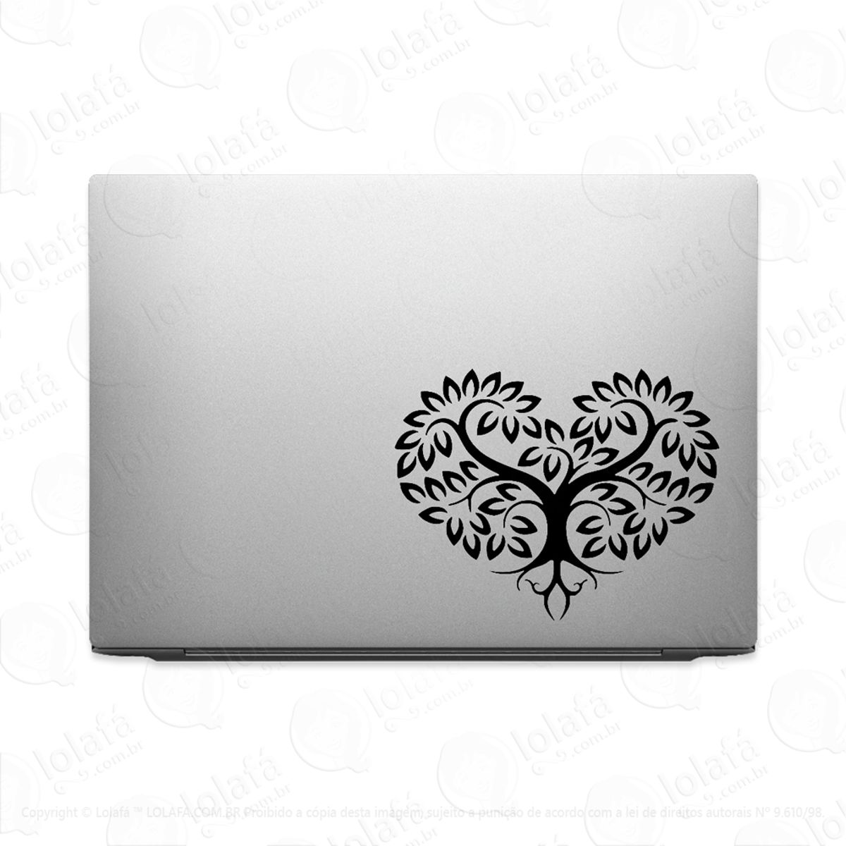 Adesivo Para Notebook Símbolo Arvore Coração Mod:2583