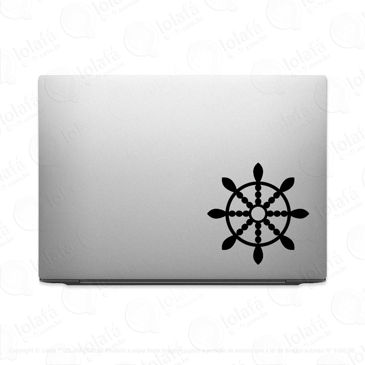 Adesivo Para Notebook Roda De Dharma Budismo Mod:2607