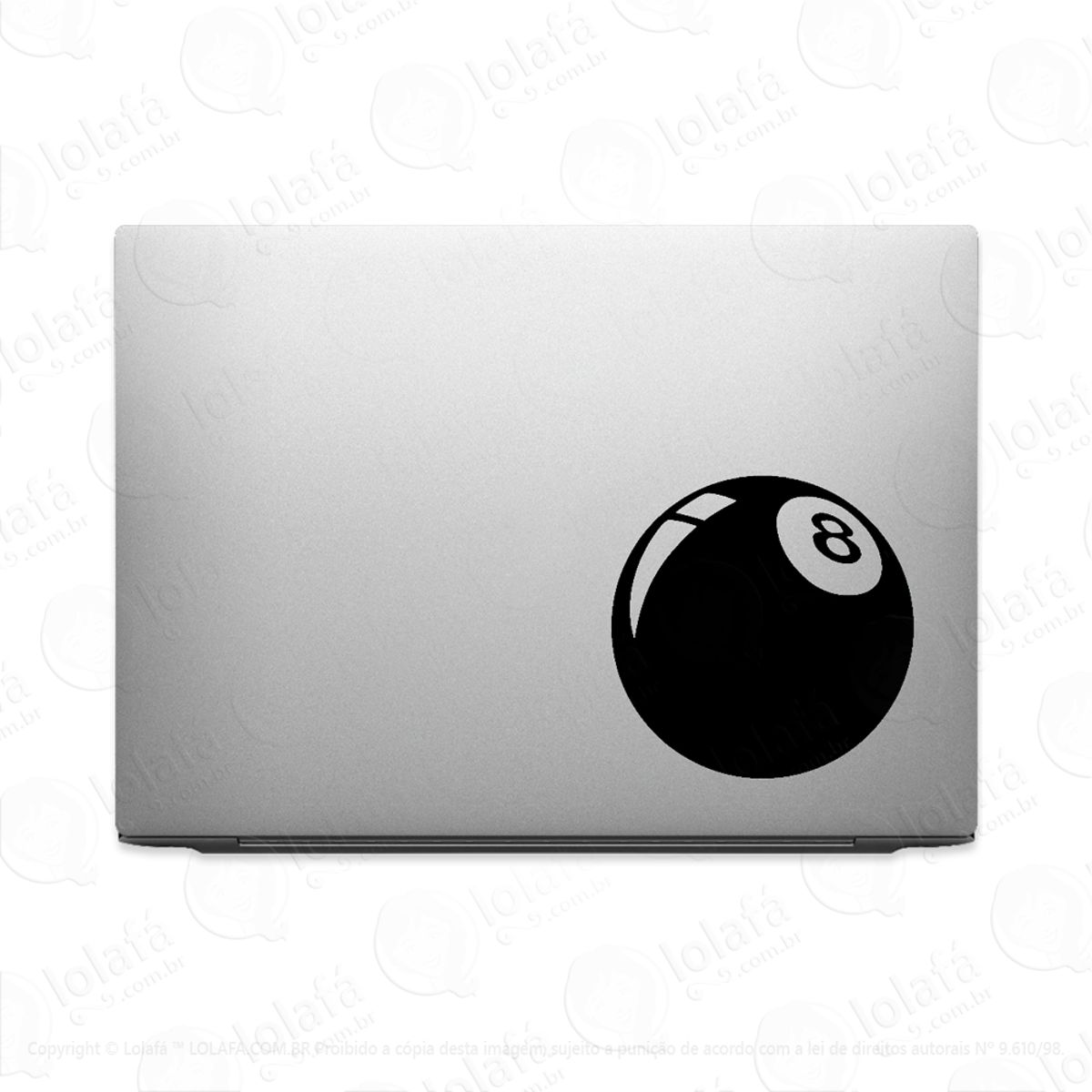 Adesivo Para Notebook Bola 8 Sinuca Mod:2611