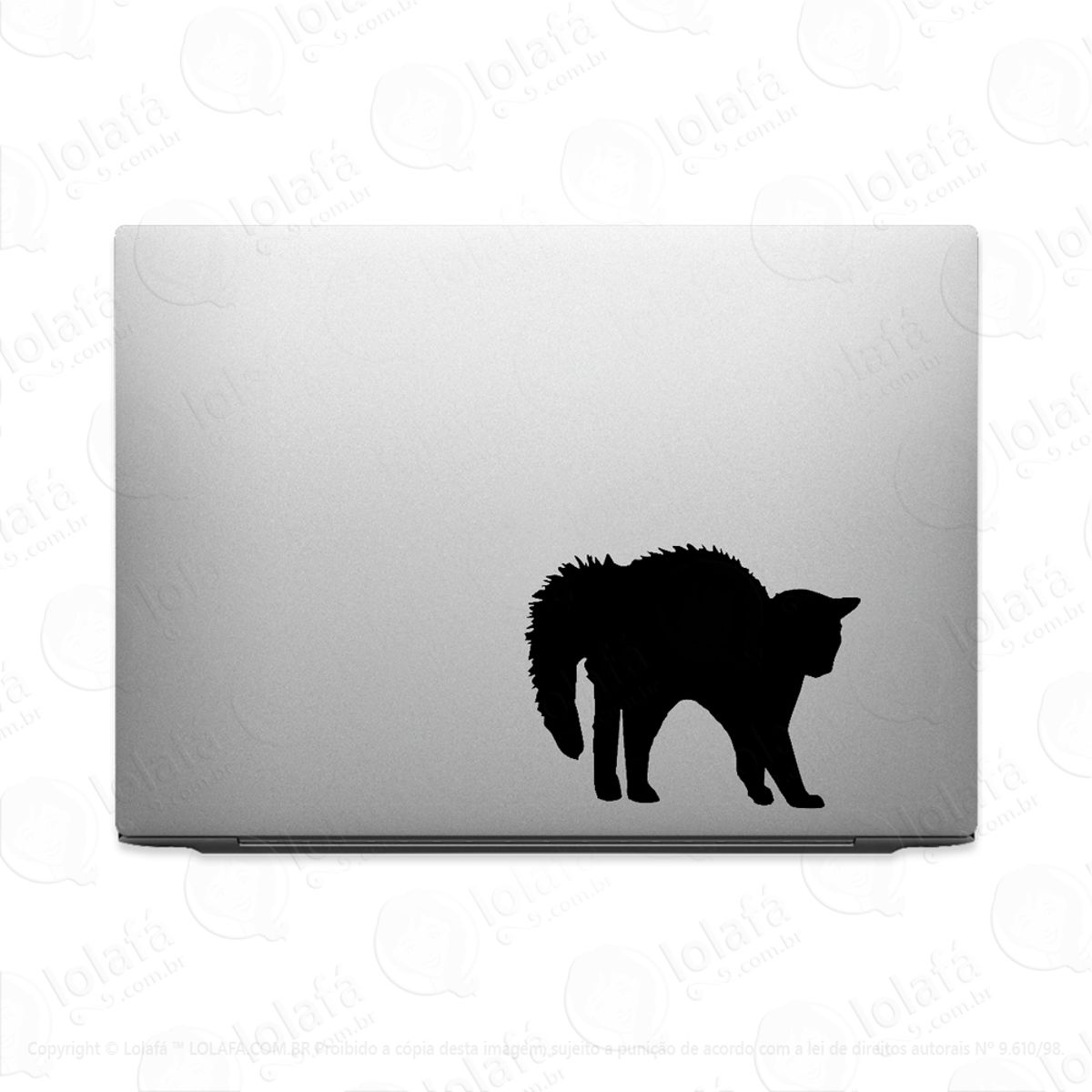 Adesivo Para Notebook Gato Arrepiado Mod:2624