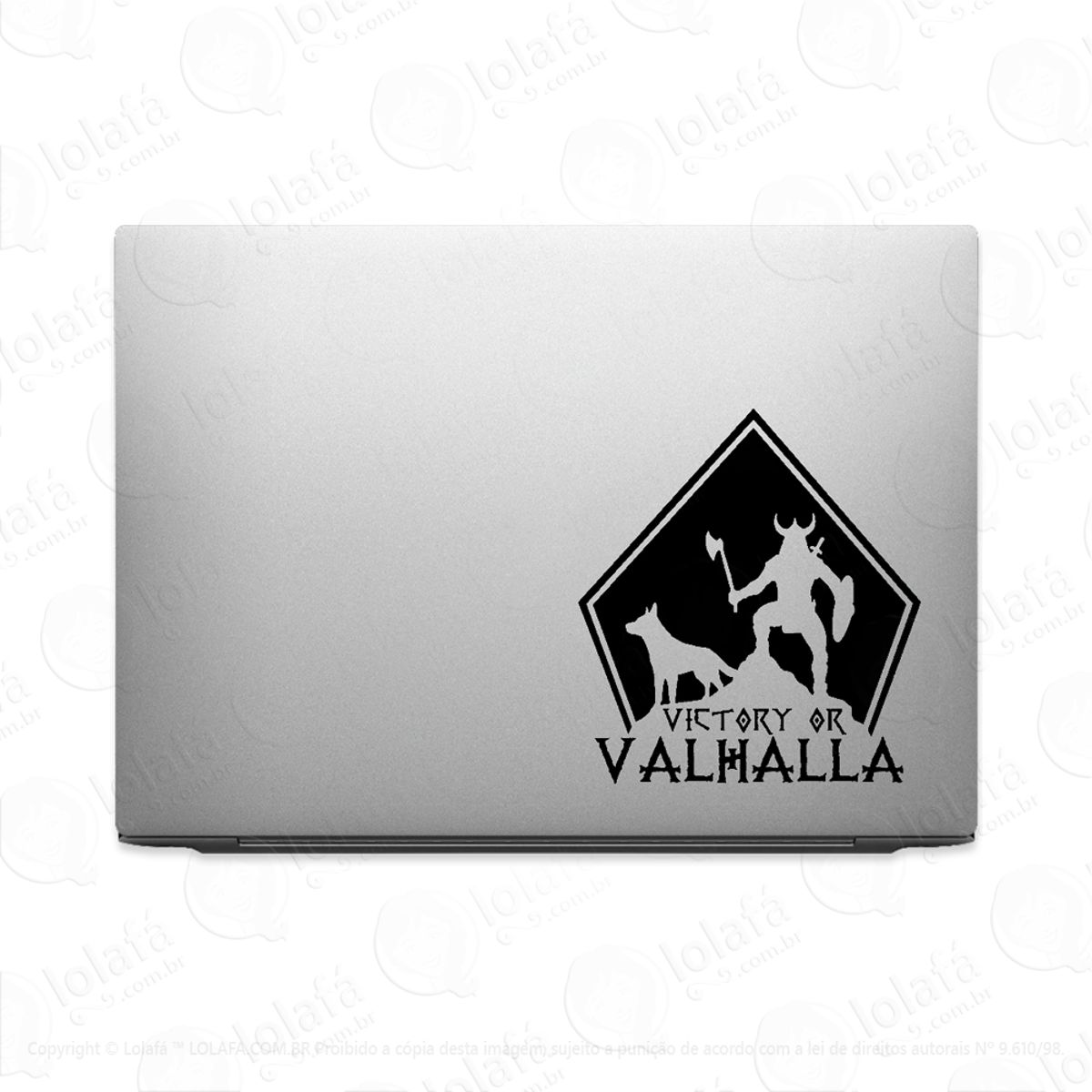 Adesivo Para Notebook Vitória Ou Valhala Guerreiro Mod:2628