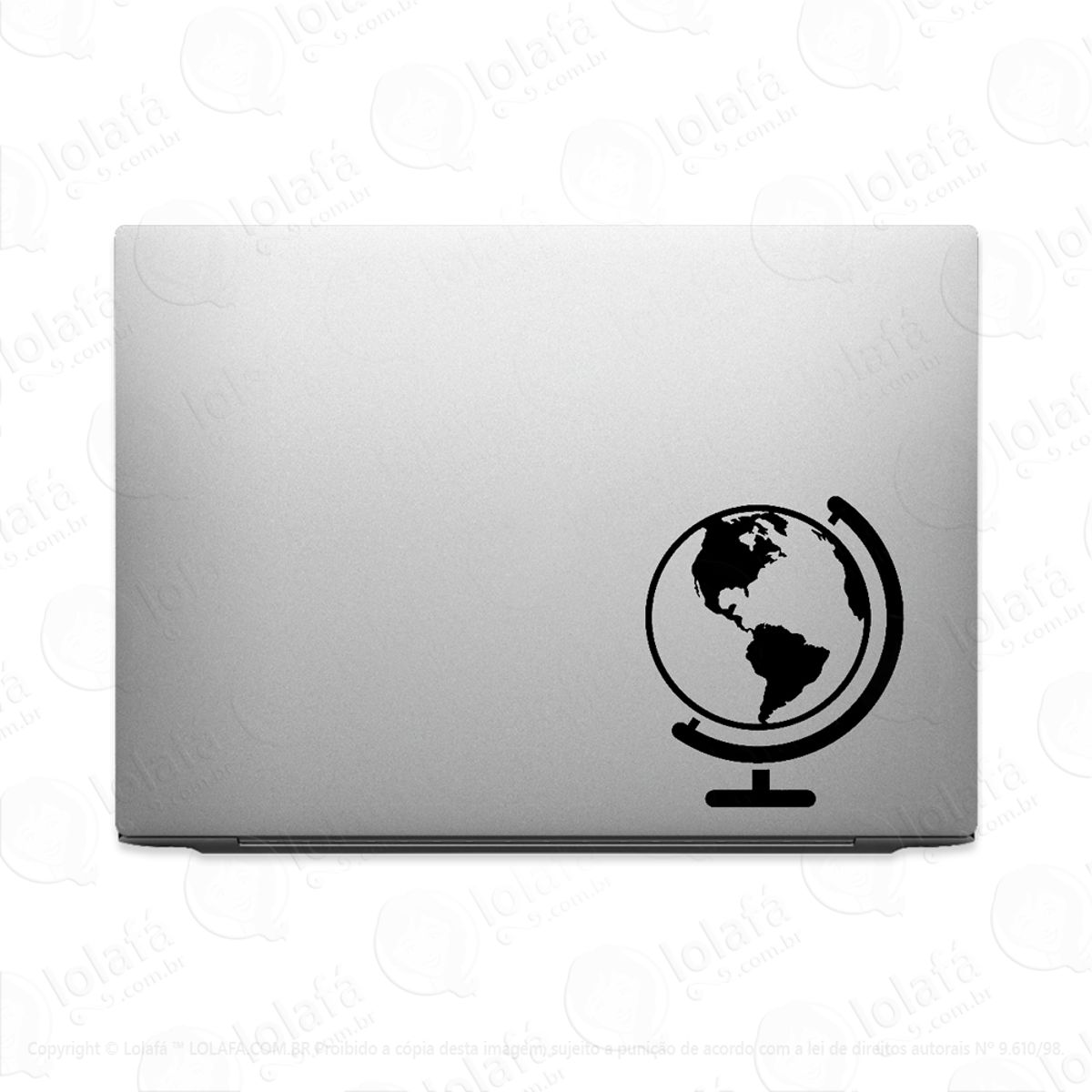 Adesivo Para Notebook Globo Mapa Mundi Mod:2632