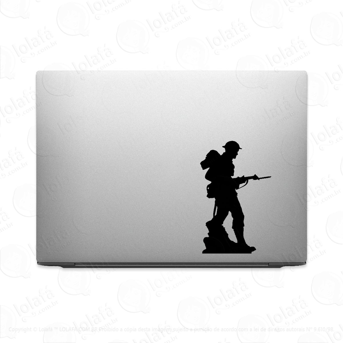 Adesivo Para Notebook Perfil Soldado Britânico Ww2 Mod:2646
