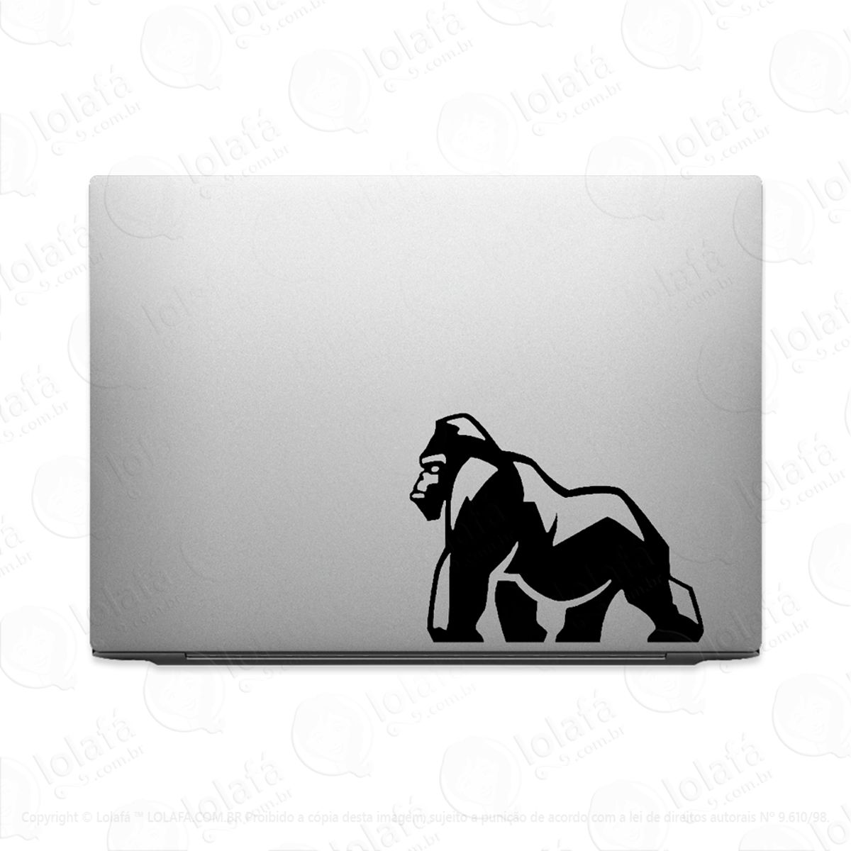 Adesivo Para Notebook Gorila Animal Mod:2661