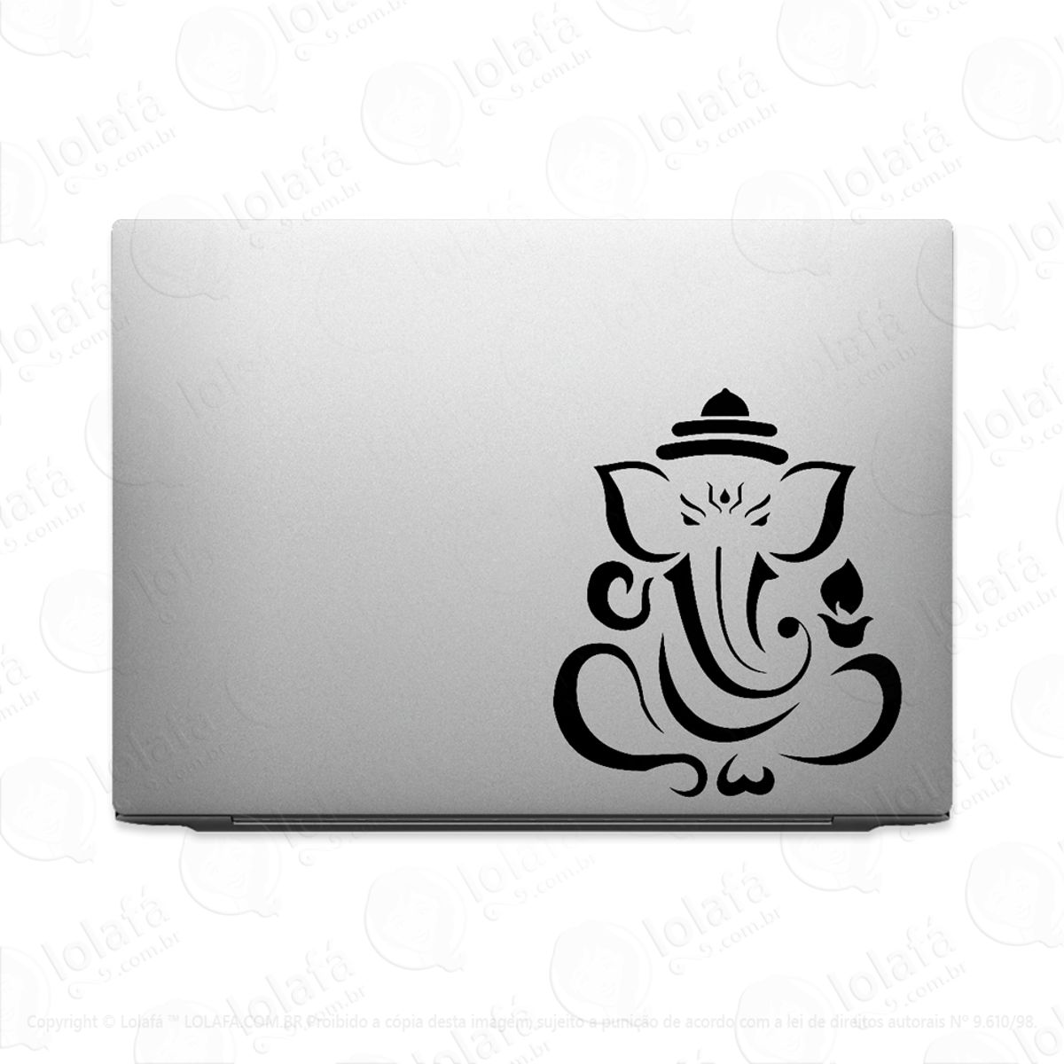 Adesivo Para Notebook Ganesha Hindu Deus Elefante Mod:2664