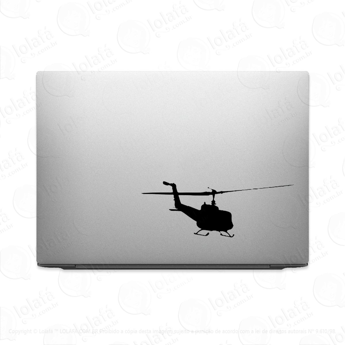 Adesivo Tablet Notebook Pc Aviador Helicóptero Aviação Mod:2666