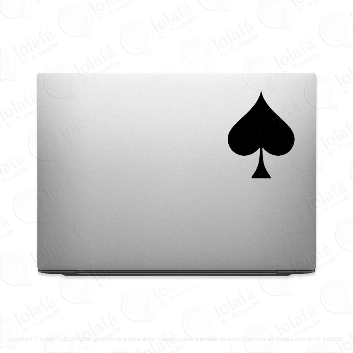 Adesivo Para Notebook Naipe De Espadas Cartas Baralho Mod:2673