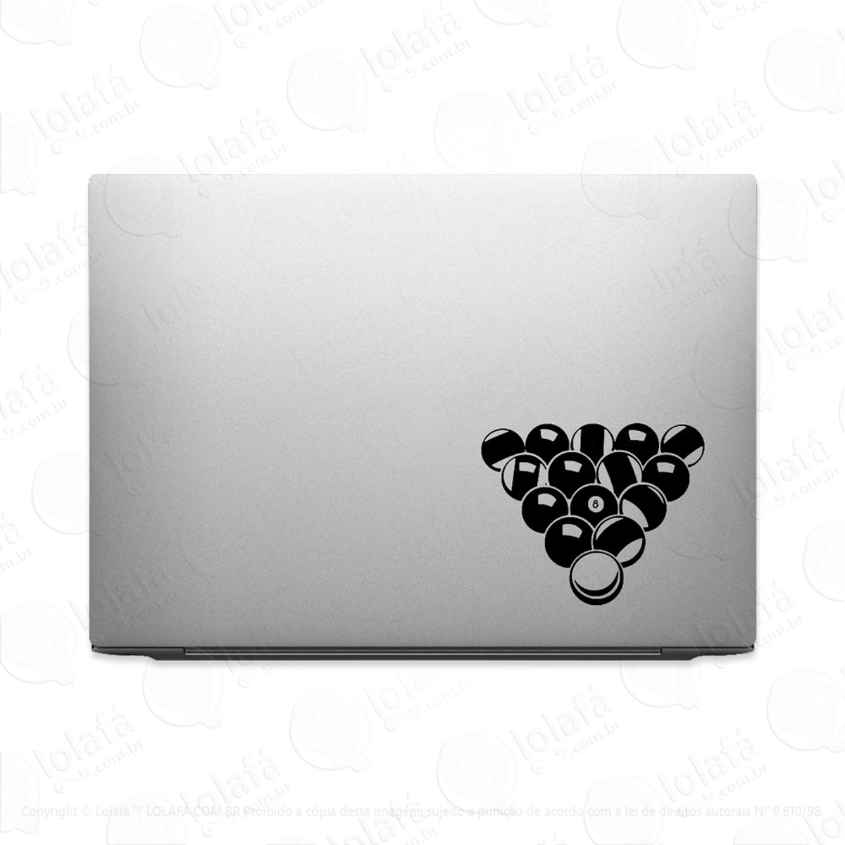 Adesivo Para Notebook Sinuca Bolas De Bilhar Mod:2692