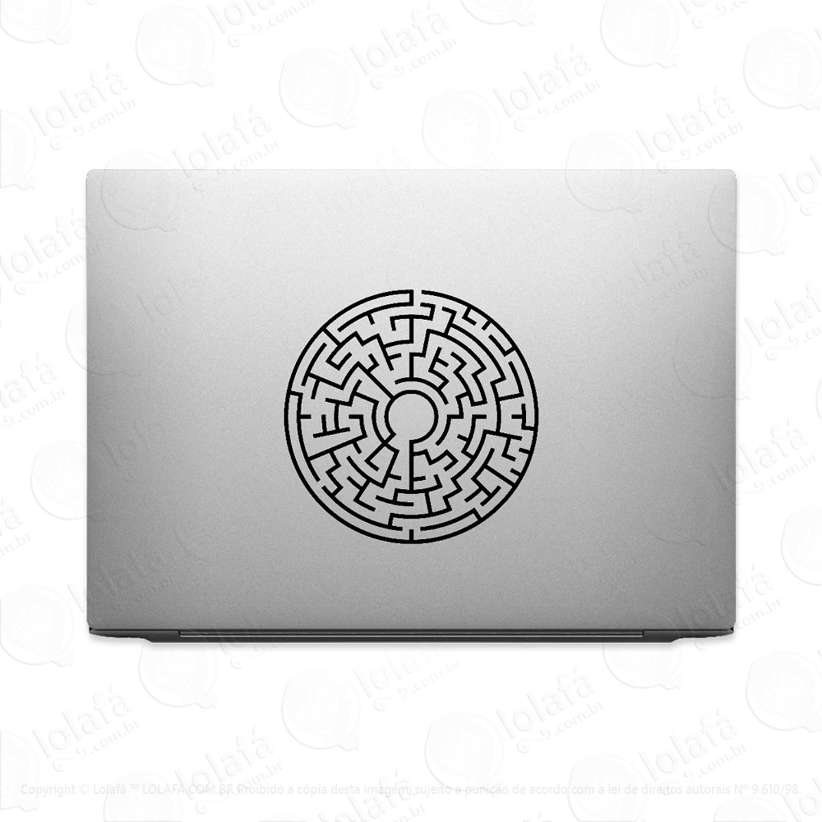 Adesivo Para Notebook Enigma Labirinto Circular Mod:2711