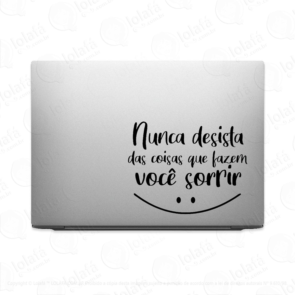 Adesivo Para Notebook Nunca Desista Mod:2717