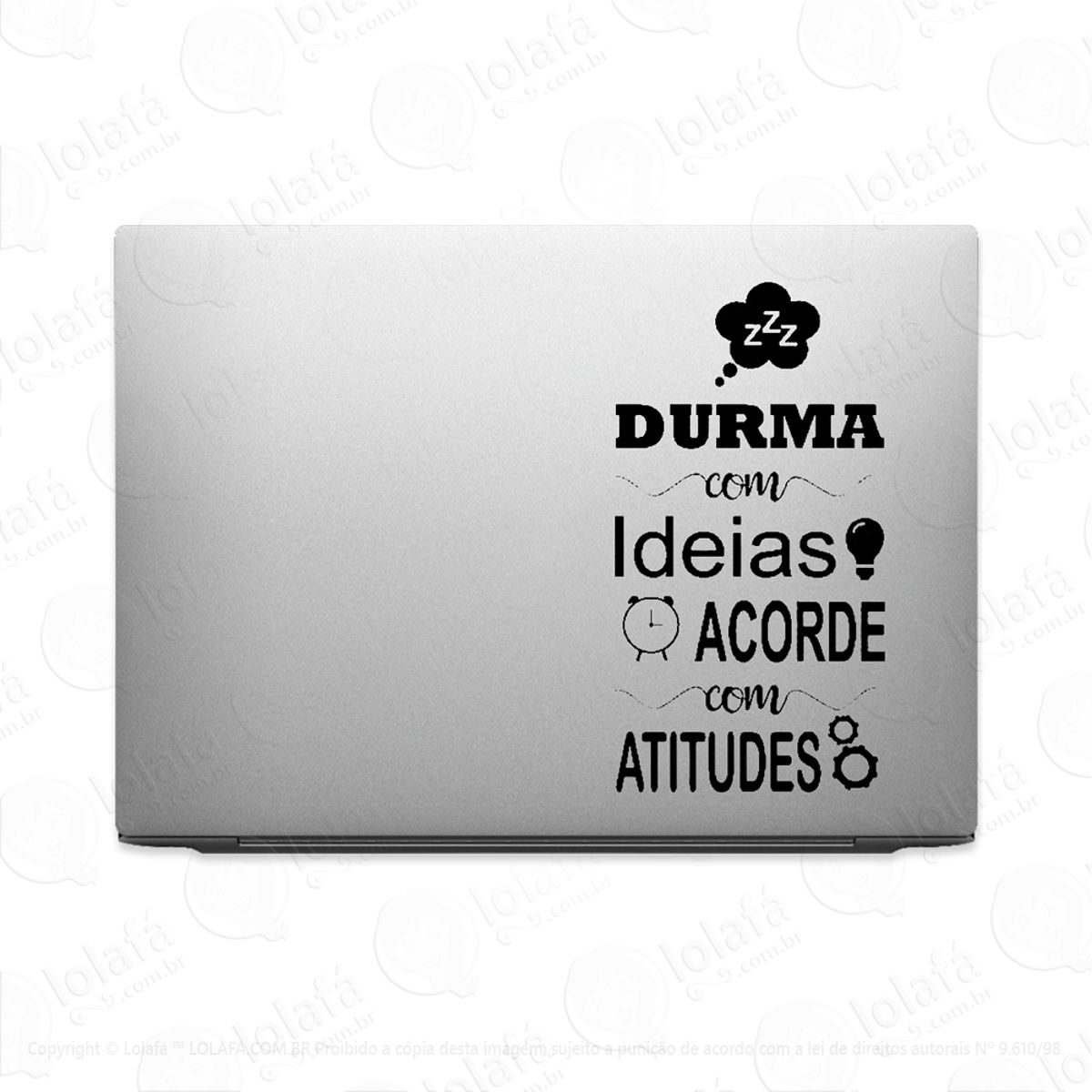 Adesivo Para Notebook Durma Com Idéias Mod:2720