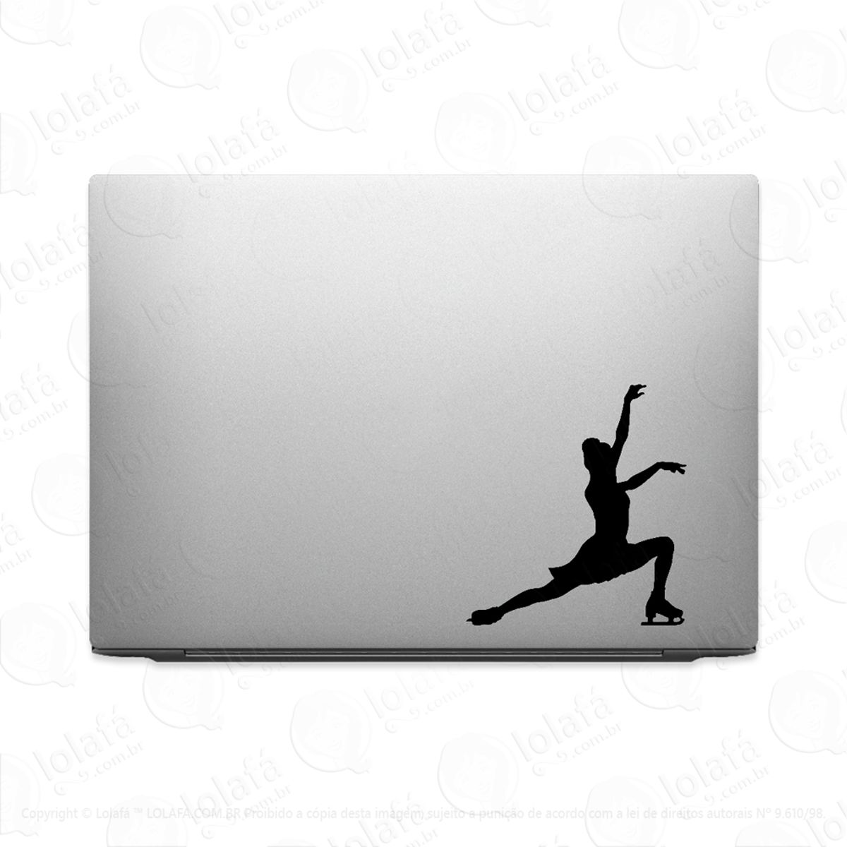 Adesivo Para Notebook Mulher Patinadora No Gelo Mod:2730