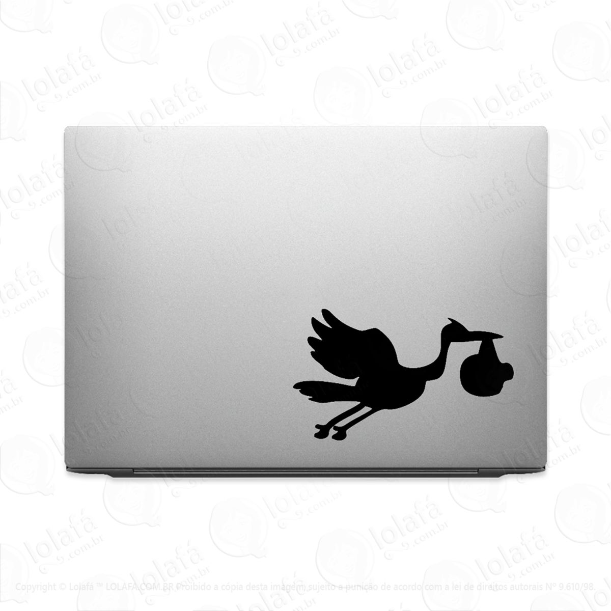 Adesivo Para Notebook Infantil Cegonha Bebê Gravidez Mod:2733
