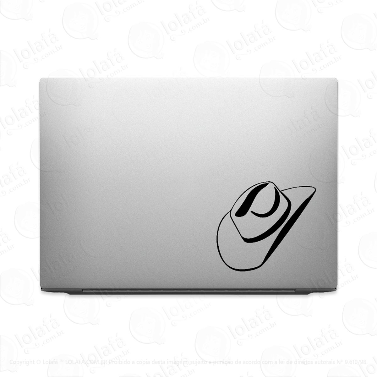 Adesivo Para Notebook Chapéu Cowboy Peão De Boiadeiro Mod:2745
