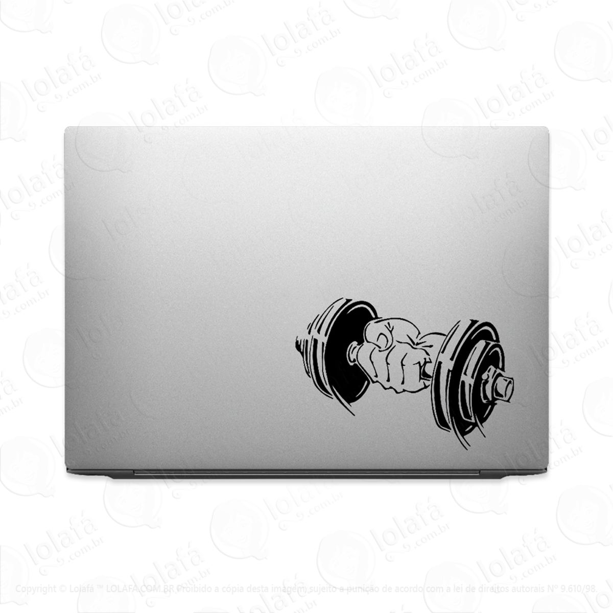 Adesivo Para Notebook Academia Musculação Levantamento Mod:2773