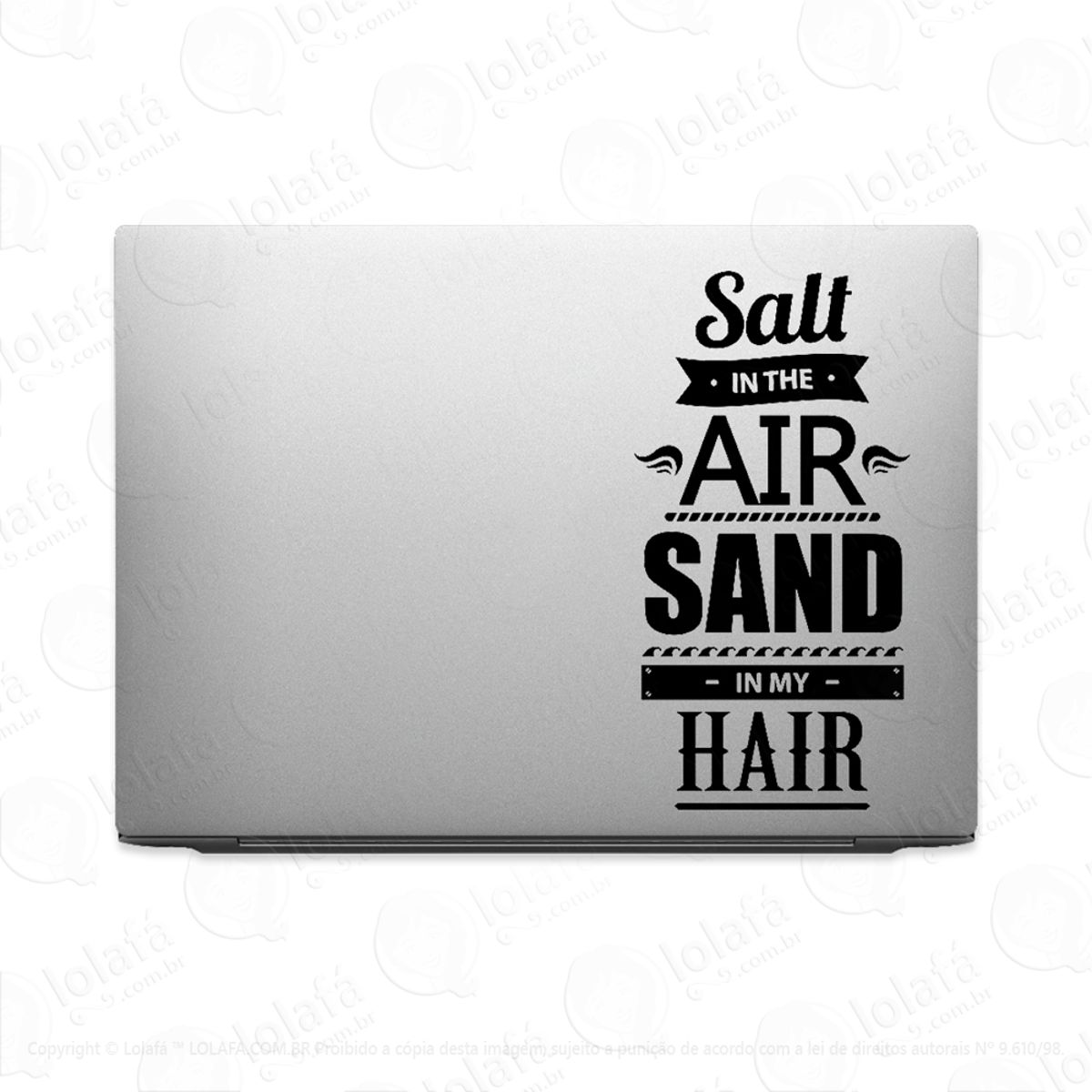 Adesivo Para Notebook Frase Motivacional Praia Diversão Mod:2775
