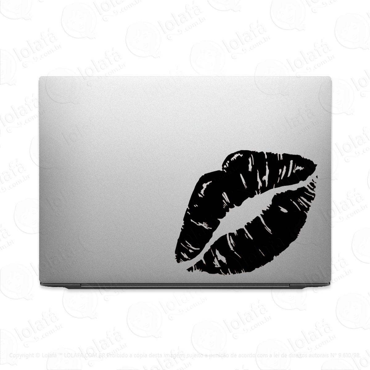 Adesivo Para Notebook Lábios Beijo Boca Batom Mod:2789