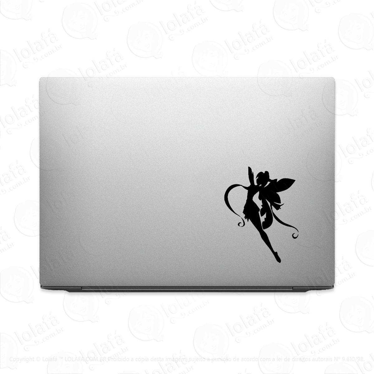 Adesivo Para Notebook Fada Encantada Silhueta Mod:2795