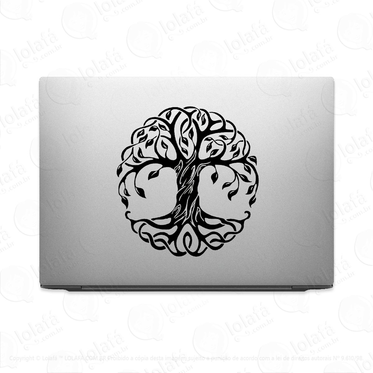 Adesivo Tablet Notebook Pc Árvore Redonda Mandala Mod:2811