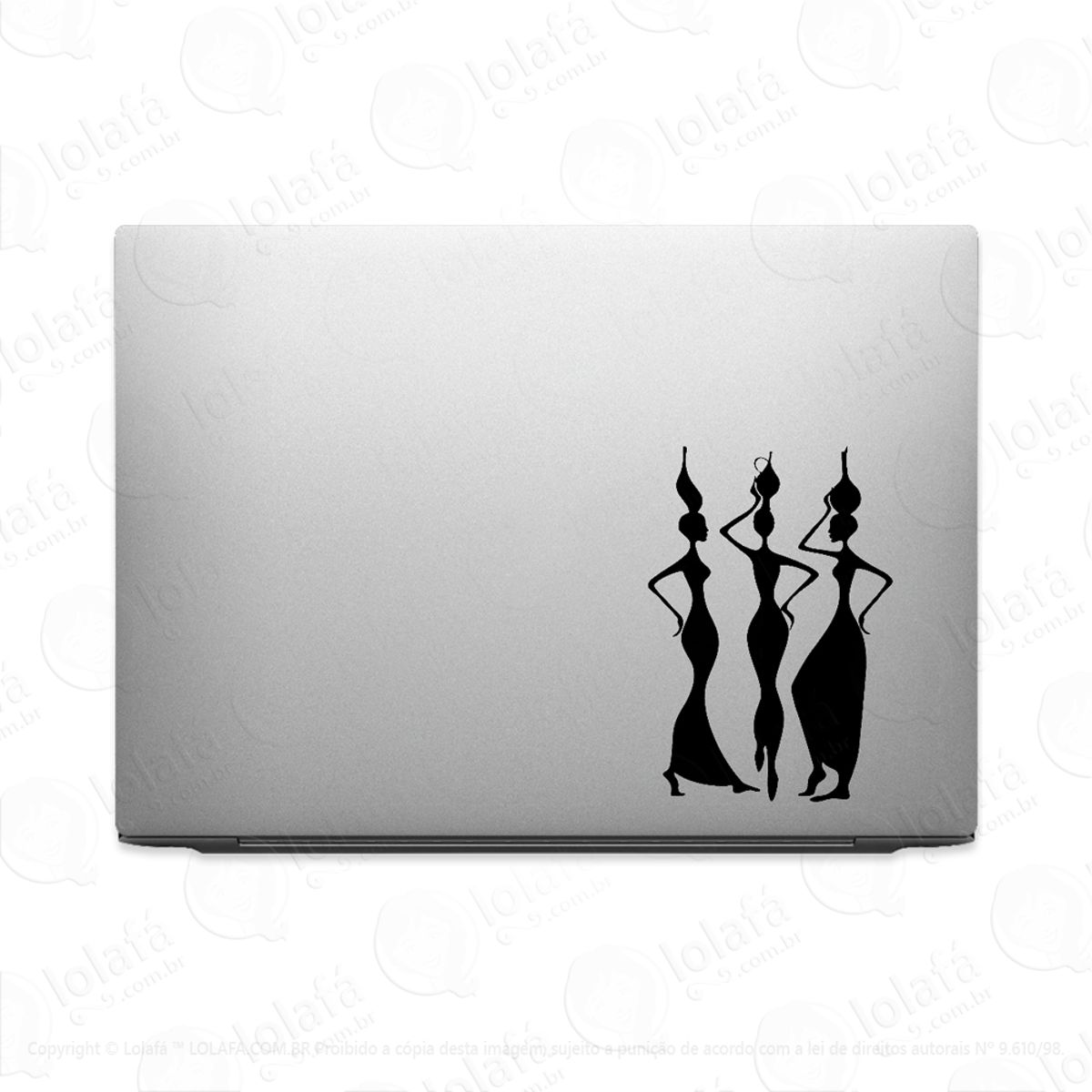 Adesivo Para Notebook Mulheres Africanas Com Vaso Mod:2842