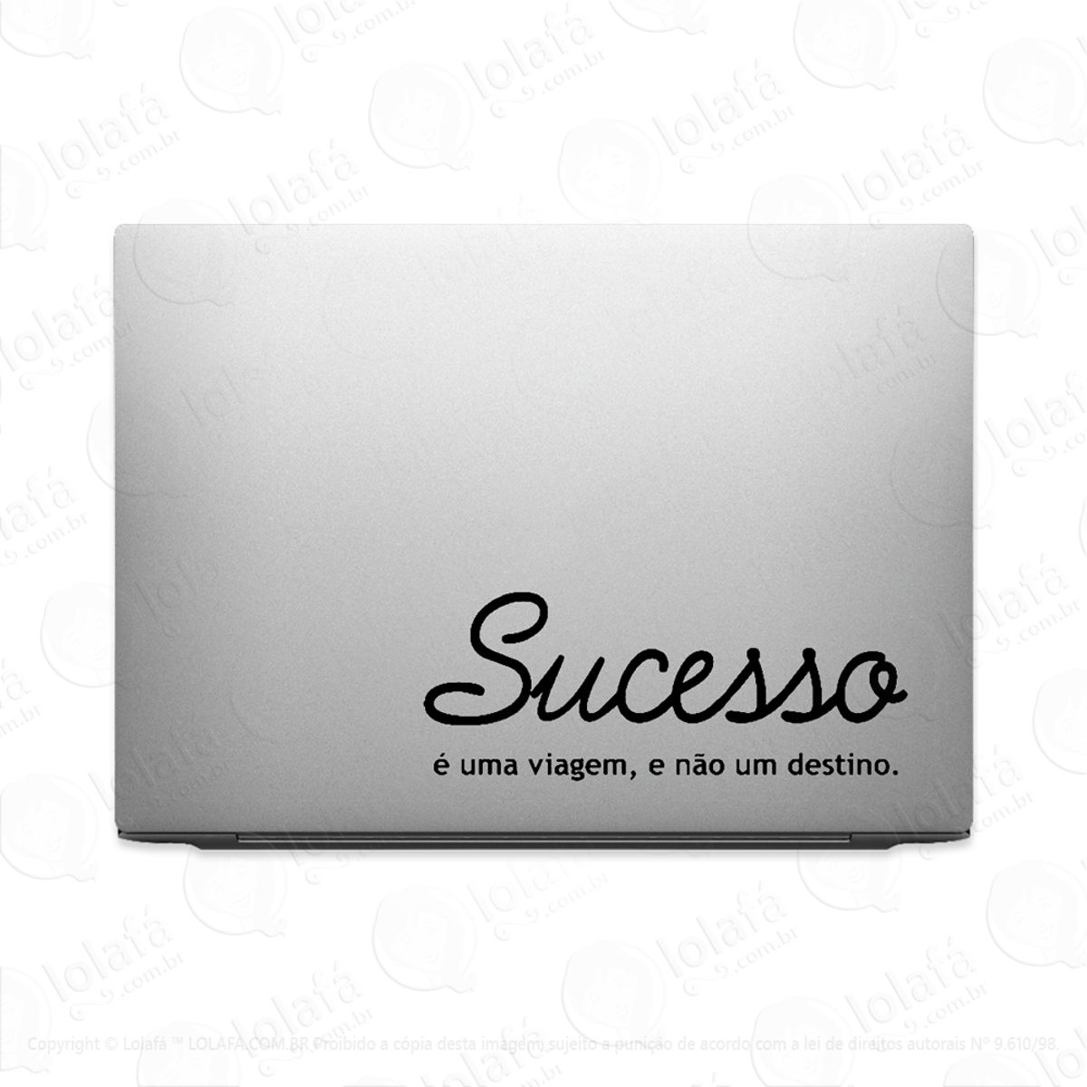 Adesivo Para Notebook Frase Sucesso É Uma Viagem Mod:2861