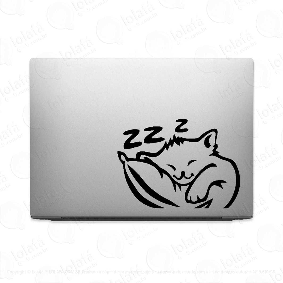 Adesivo Para Notebook Gatinho Dormindo Mod:2871