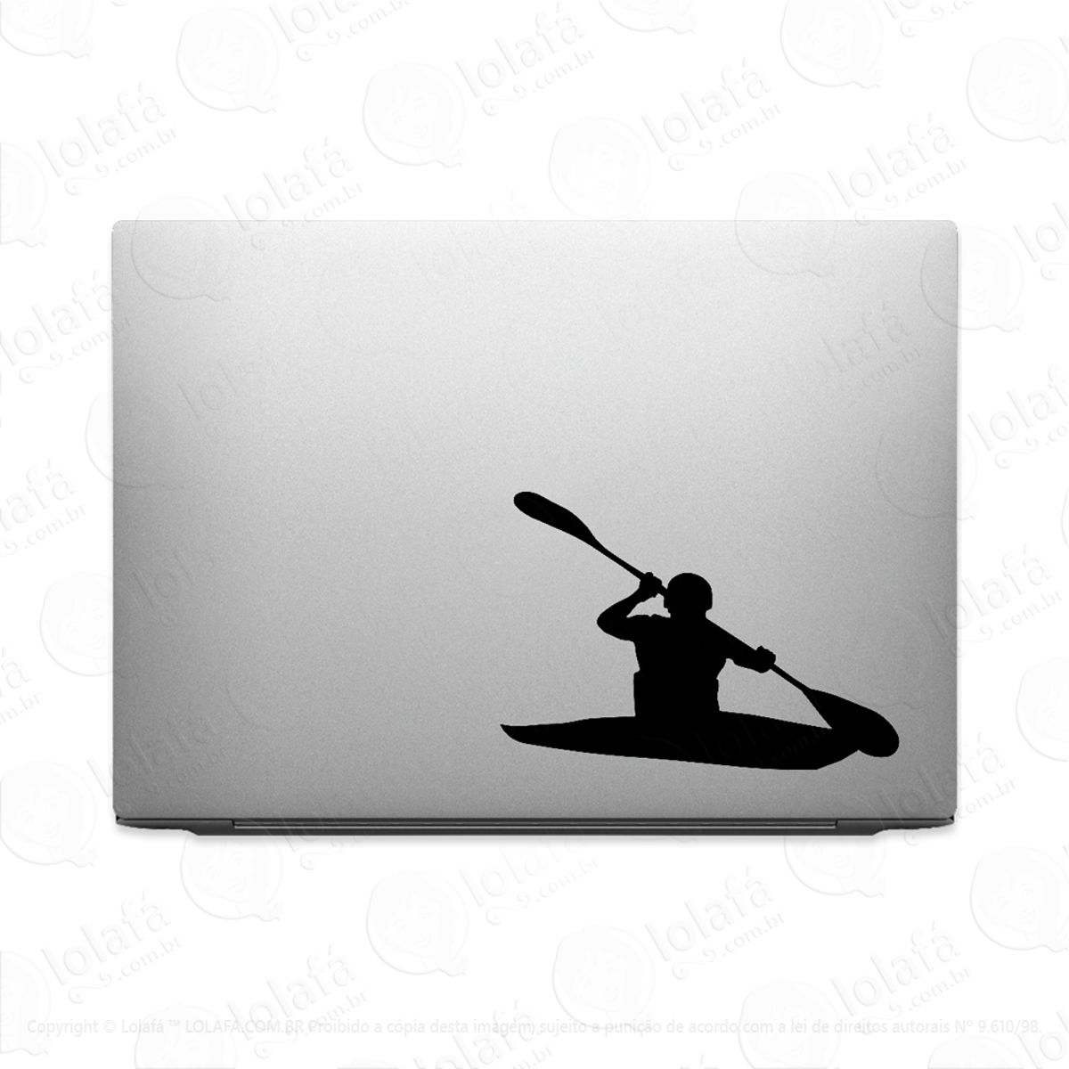 Adesivo Para Notebook Canoa E Atleta Canoagem Mod:2880