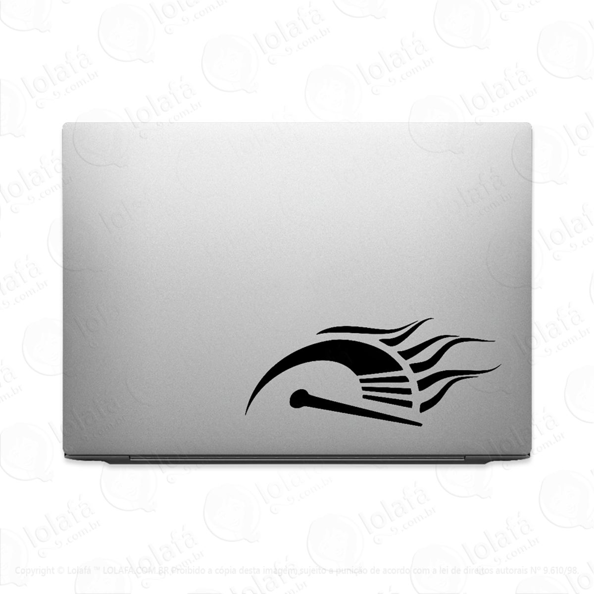 Adesivo Para Notebook Conta Giros Em Chamas Tuning Mod:2882
