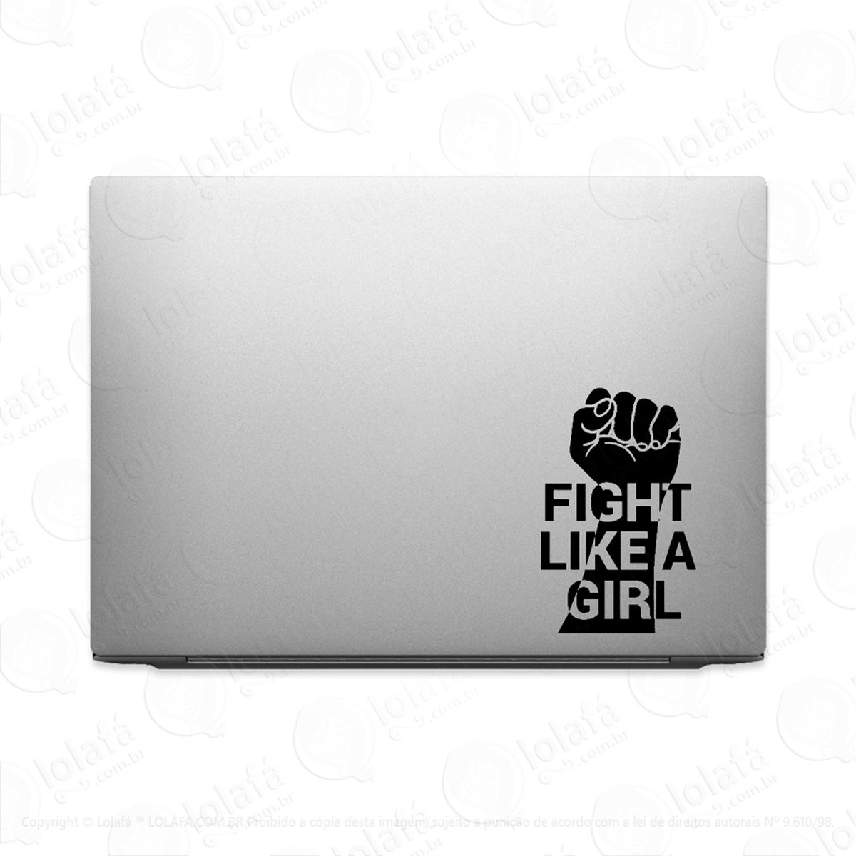 Adesivo Para Notebook Lute Como Uma Garota Mod:2883