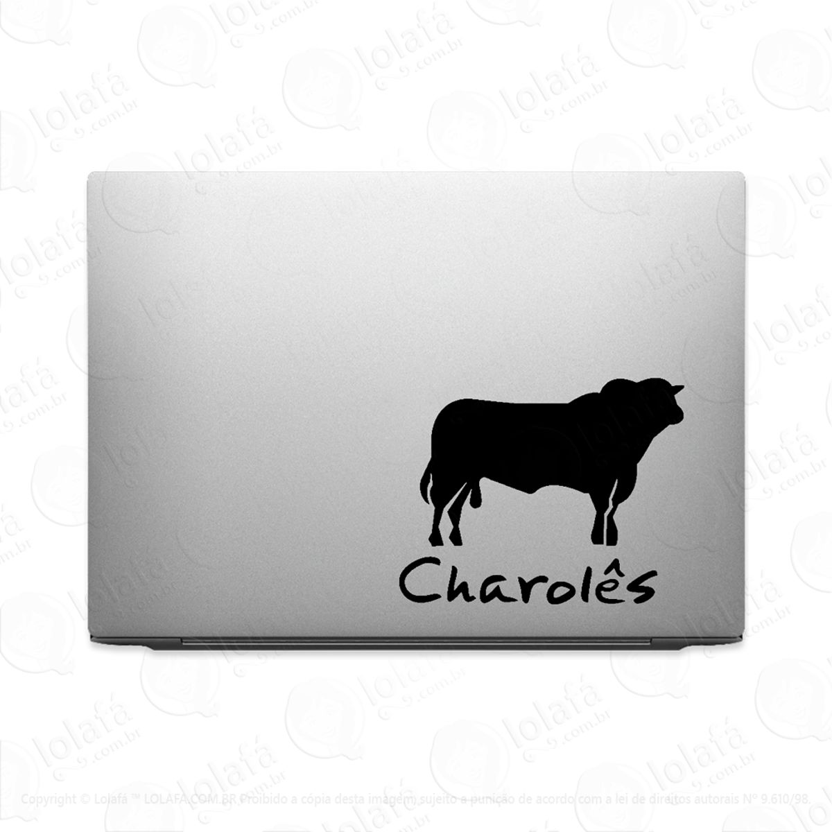 Adesivo Para Notebook Boi Gado Charolês Fazendeiro Mod:2895