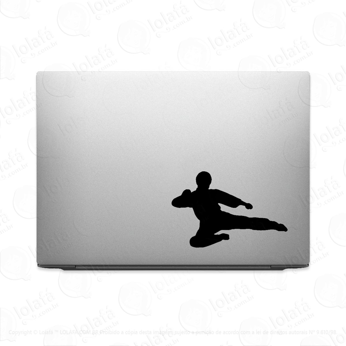 Adesivo Para Notebook Arte Marciais Golpe Voadora Mod:2896