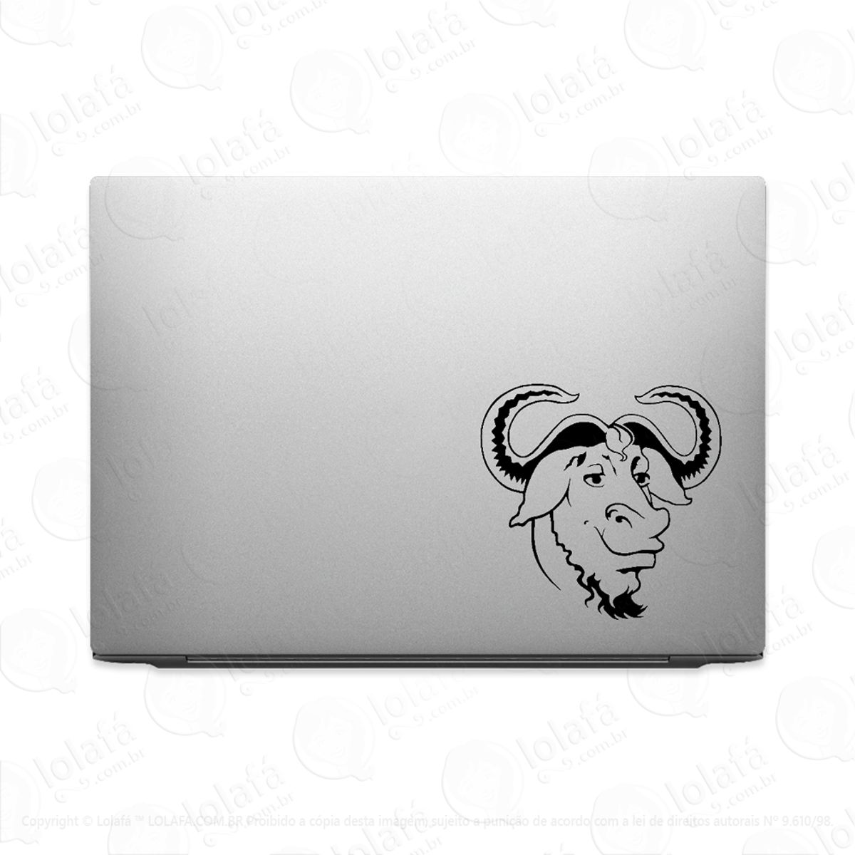 Adesivo Para Notebook Gnu Linux Software Livre Mod:2897
