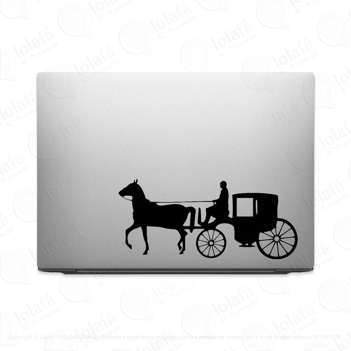Adesivo Para Notebook Charreteiro Conduzindo Charrete Mod:2899
