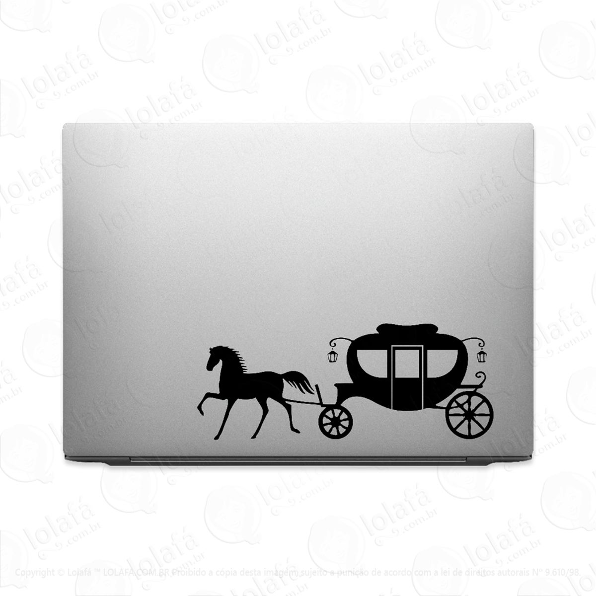 Adesivo Para Notebook Carruagem Real Princesa Mod:2900