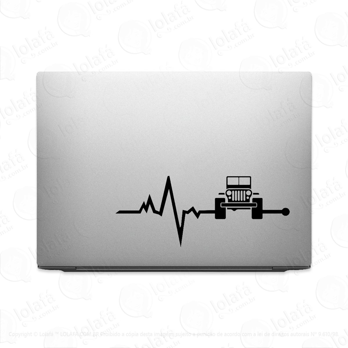 Adesivo Para Notebook Jeep Willys Batimento Cardiaco Mod:2914