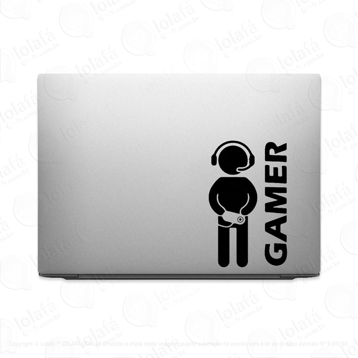 Adesivo Tablet Notebook Gaming Jogador Gamer Macbook Mod:2938