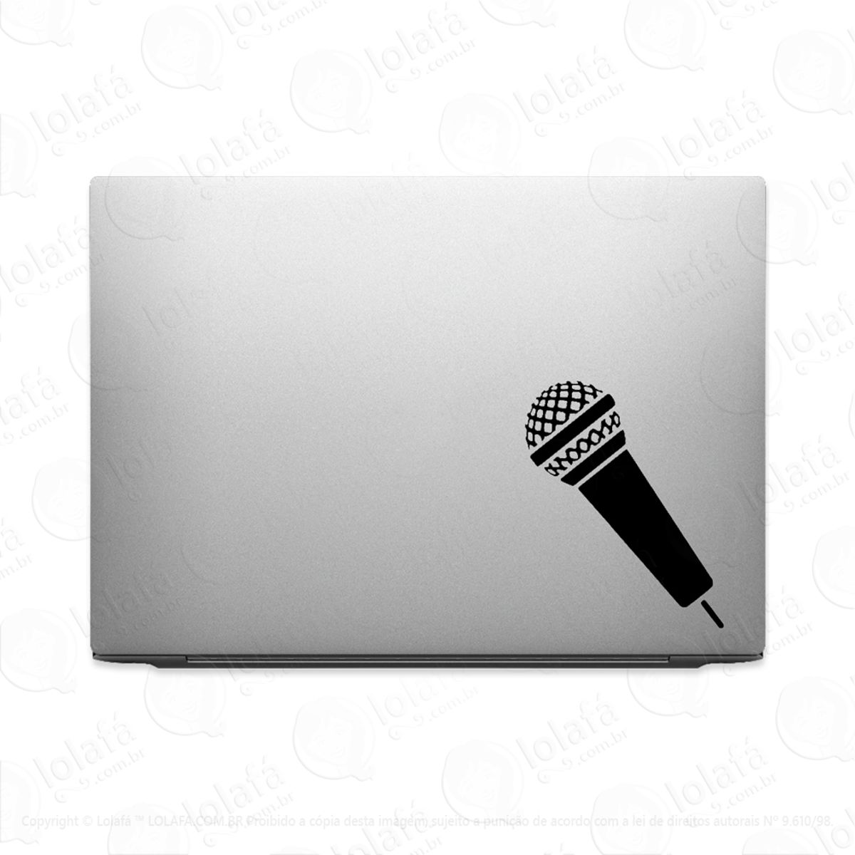 Adesivo Para Notebook Microfone Cantor Instrumento Musical Mod:2969
