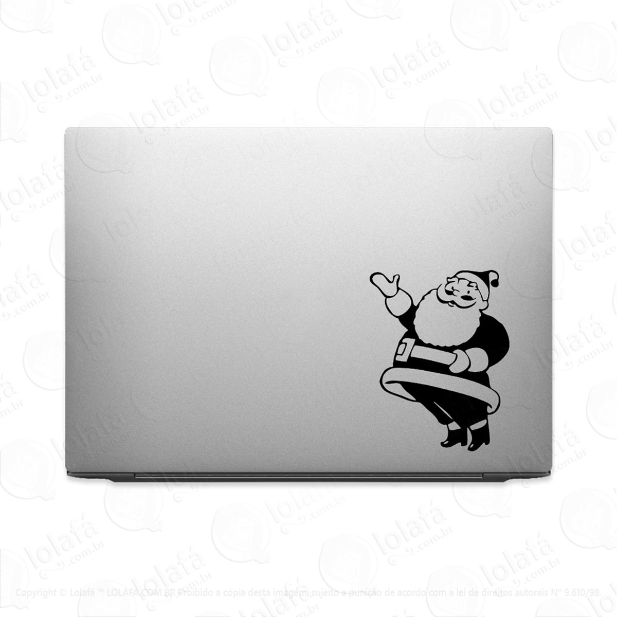 Adesivo Para Notebook Papai Noel Corpo Inteiro Natal Mod:2975